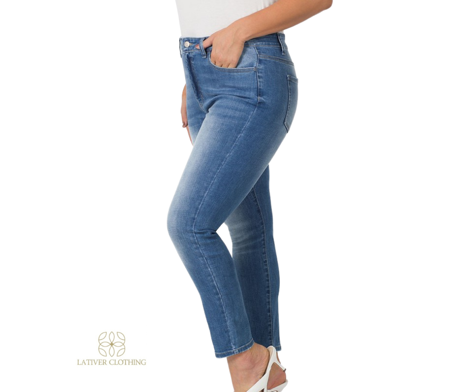 Lativer Plus- High-Rise Skinny Jeans