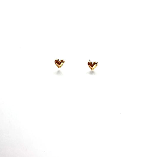 Tiny Heart of Gold Earrings